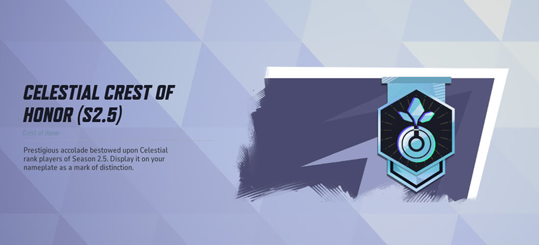 Celestial Crest of Honor for Season 2.5