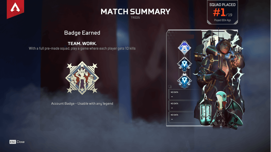 How to get the Teamwork Badge in Apex Legends