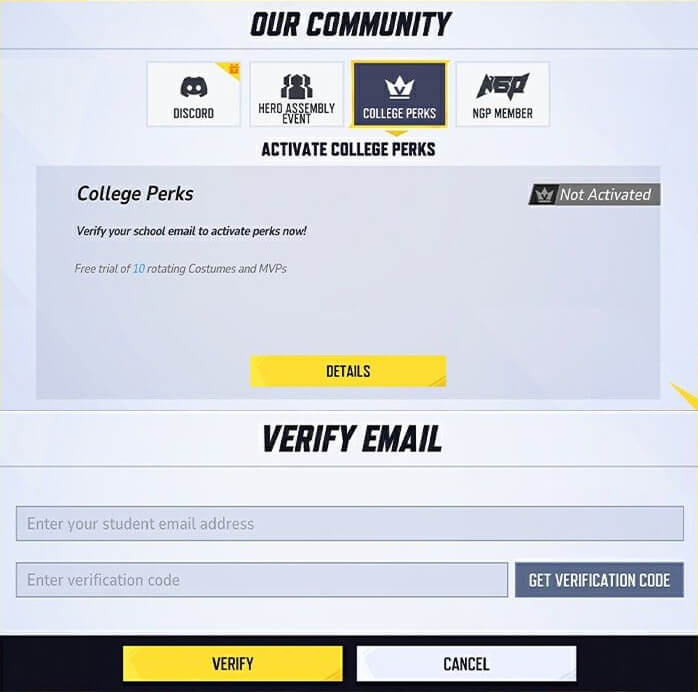 Steps To Get College Free Skins